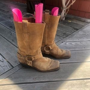 Frye Suede Harness Boots